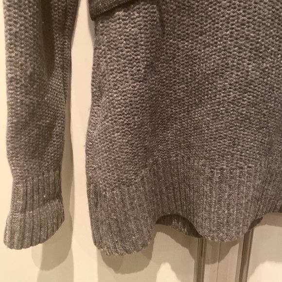 Nobis Cartigan Zip Up Grey Lambs Wool Knit with Tweed accents - Picture 14 of 16